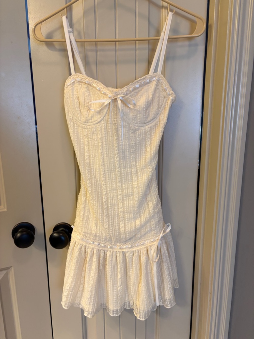Jessica Simpson Ivory Lace Mini Dress